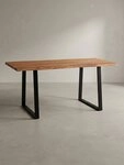 KADIMA DESIGN Schreibtisch B&uuml;rotisch Massivholz-Akazie mit Baumkante,...