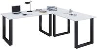 VCM Schreibtisch Lona Computertisch B. 220 x T. 220 x H. 76 cm, L-f&ouml;rmiger