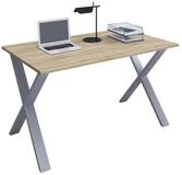 VCM Schreibtisch Lona, rechteckig, Tiefe 80 cm, X-Fu&szlig; silber