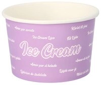 PAPSTAR Einwegbecher Eisbecher, Pappe 500 ml &Oslash; 11,2 cm, 7,8 cm lila Icelove...
