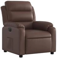 vidaXL Relaxsessel, Elektrischer Relaxsessel Braun Kunstleder