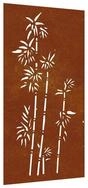 vidaXL Wandbild Garten-Wanddeko 105x55 cm Cortenstahl Bambus-Design, (1 St)