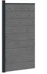 vidaXL Gartenzaun Zaunelement 95 x 186 cm WPC und Aluminium Grau, (1-St),...