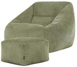 icon Sitzsack Riesen Sessel aus Cord Flauschig &bdquo;Natalia" mit Hocker...