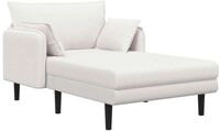 vidaXL Chaiselongue Gro&szlig;e Chaiselongue Creme Boucl&eacute;, 1 Teile