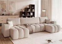 Fun M&ouml;bel Wohnlandschaft Schlafsofa ANABEL mit Ottomanen in Stoff, mit