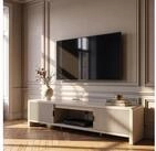 en.casa TV-Schrank &raquo;Lukkodso&laquo; mit 3 F&auml;chern und 2 T&uuml;ren 150x40x40 cm Beige...