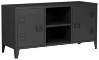 en.casa Sideboard, &raquo;Kotka&laquo; mit 2 T&uuml;ren Metall 113 x 40 x 58 cm Schwarz