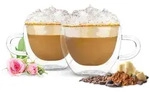 Sendez Thermoglas 4 Doppelwandige Cappuccino Tassen mit Henkel 300ml...