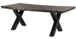 Massivmoebel24 Esstisch FREEFORMAkazieMassivholzgrau (Massivholz zerlegt 75 kg