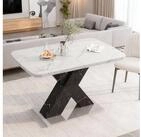 OKWISH Esstisch Esszimmertische, Tisch (Ausziehbarer Rechteck-Wohnzimmertisch...