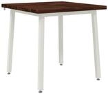 vidaXL Esstisch 70 x 70 x 75 cm Massivholz Dunkelbraun und Wei&szlig; (1-St)