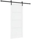vidaXL Haust&uuml;r Schiebet&uuml;r 83 x 202 cm Massives Kiefernholz Wei&szlig; und Schwarz...
