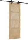 vidaXL Haust&uuml;r Schiebet&uuml;r Nat&uuml;rlich und Schwarz 73,5 x 211 cm (1-St)