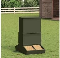 vidaXL Futter- und Wasserspender, Schweinfutterspender Olive Gr&uuml;n 82 x 51 x...