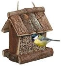 relaxdays Vogelhaus Vogelfutterhaus Rinde