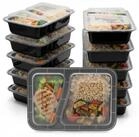 BigDean Lunchbox 10 St&uuml;ck wiederverwendbare Meal Prep Boxen mit Deckel 2...