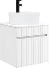 vidaXL Badezimmerspiegelschrank Wandmontierte Waschbecken-Vanit&auml;t Wei&szlig; 49 x...