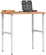 vidaXL Werkbank 100 x 60 x 73-995 cm Werkbank 100x60x73-99,5 cm Massivholz Buche