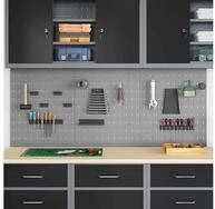vidaXL Werkzeughalter, Werkzeugwandpaneel 3 pcs Grau 150 x 1 x 60 cm