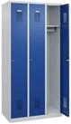 C+P Schranksystem C+P Spind Basis PLUS, 3 Abteile, 1850x900x500mm, 7035/5010