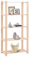 vidaXL Schwerlastregal Lagerregale 5 B&ouml;den 3 Stk. 80x38x170cm Massivholz Kiefer