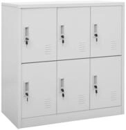 vidaXL F&auml;cherschrank Schlie&szlig;fachschrank Hellgrau 90x45x92,5 cm Stahl (1-St)