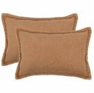 vidaXL Kissenbezug Kissenbezug 2 pcs HOUTEN Beige 50 x 80 cm Boucl&eacute;, (2 St&uuml;ck)