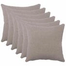 vidaXL Kissenbezug Kissenbezug 6 pcs HEERLEN Hellgrau 40 x 40 cm Boucl&eacute;, (6...