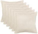 vidaXL Kissenbezug Kissenbezug 6 pcs HOUTEN Creme 70 x 70 cm Boucl&eacute;, (6 St&uuml;ck)