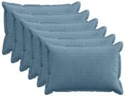 vidaXL Kissenbezug Kissenbezug 6 stk. HOUTEN Blau 50 x 80 cm Cord, (6 St&uuml;ck)
