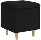 vidaXL Barhocker Ottoman mit Stauraum Schwarz 40 x 40 x 45 cm Stoff (1 St)