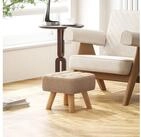 HOMCOM Fu&szlig;hocker Sitzhocker Hocker quadratisch mit weichem Sitzkissen...