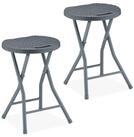 relaxdays Hocker Rattan Klapphocker 2er Set (2 St)