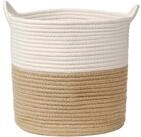 LuxusKollektion W&auml;schekorb W&auml;schekorb Baumwolle Geflochten mit Griff 30x30cm...