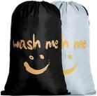 LuxusKollektion W&auml;schesack W&auml;schesammler 420D Faltbar 120L Kordelzug Smiley...