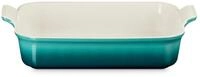 LE CREUSET Backform Backform Tradition rechteckig bleu riviera 23cm