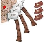 LuxusKollektion Beil Beil Set 3teilig 20cm Camping Handbeil Scheide Drei &Auml;xte