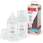 NUK Babyflasche NUK Perfect Match Twin Set 260ml &ndash; Regenbogen Motiv, BPA-frei