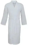 Carl Ross Unisex-Bademantel 25100, Langform, Baumwolle, Kimono-Kragen, G&uuml;rtel,