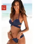 s.Oliver Push-Up-Bikini mit zus&auml;tzlichen Bindeb&auml;ndern blau 32