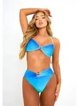 Moda Minx Triangel-Bikini-Top Club Tropicana (1-St), mit funkelndem Glitzerstein blau