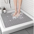 LuxusKollektion Duscheinlage Duschmatte quadratisch 69x69cm grau mit Saugn&auml;pfen
