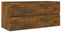 vidaXL Badm&ouml;bel-Set vidaXL Waschbeckenschrank R&auml;uchereiche 100x38,5x45 cm