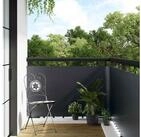 vidaXL Gartenzaun Balkonsichtschutz Dunkelgrau 400 x 80 cm Poly-Rattan, (1-St)...