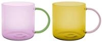 Remember Becher Glasbecher FRED 2er-Set rose-yellow, Glas, Remember Glasbecher...