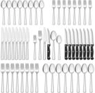 LuxusKollektion Besteck-Set Besteckset Edelstahl 36tlg Steakmesser quadratische