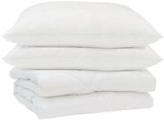 vidaXL Bettw&auml;sche Sommerdecke mit Kissen 3 Stk. Wei&szlig; Mikrofaser, Mikrofaser, 3