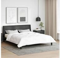 vidaXL Bett 2-in-1 Bettdecke 262 x 242 x 10 cm Winter Polyester Wei&szlig; (1-tlg)