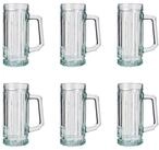 ich-zapfe Bierkrug Bierglas, Bierkrug, Ma&szlig;krug, Bierseidel mit Schild 6er Set,